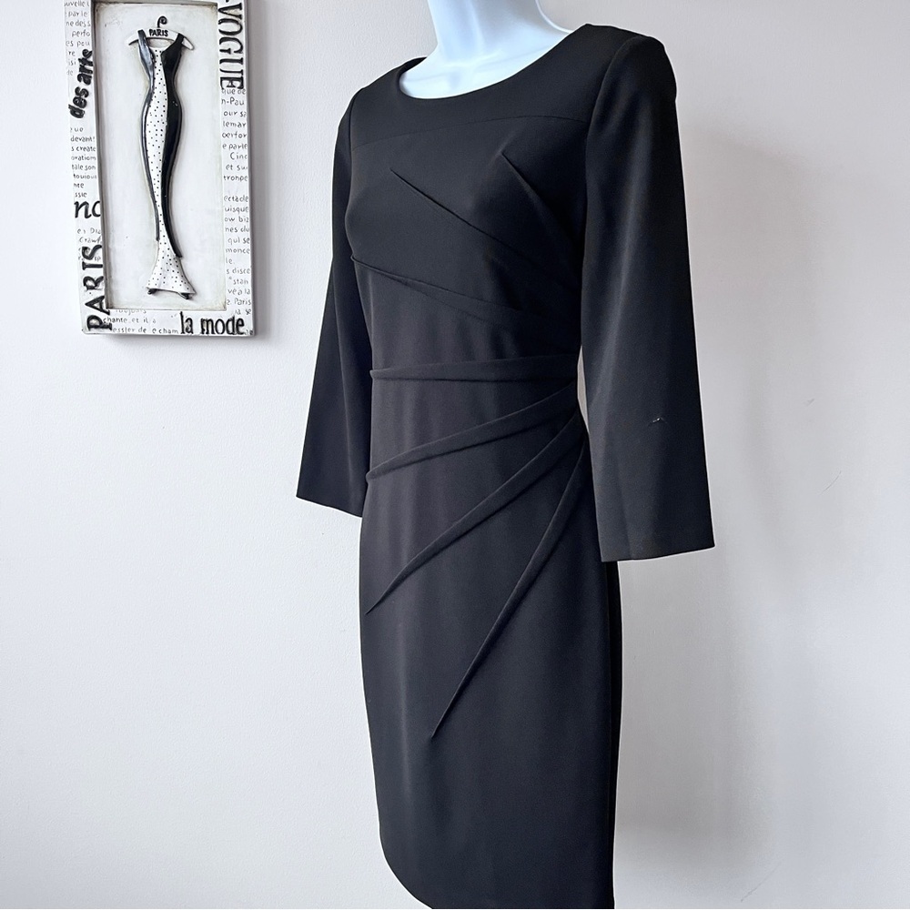 Calvin Klein Women’s Minimalist Scandi Girl Black Midi Dress Size 6 - Picture 3 of 9